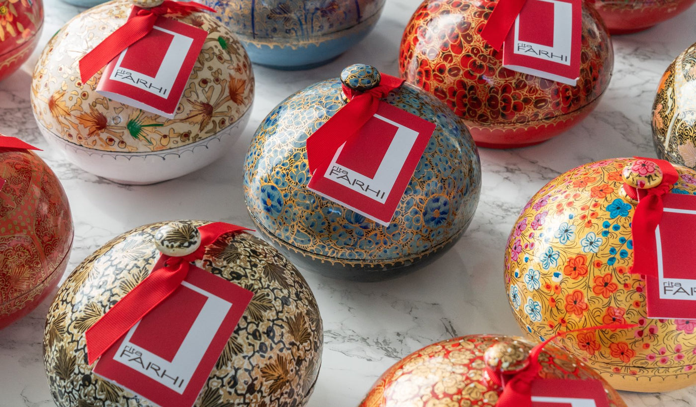 Our Spectacular Handmade and Hand-Painted Bonbonnières made from Papier Mâché are a truly standout, luxury, special gift'