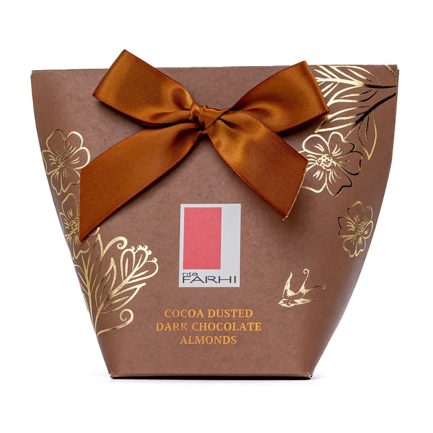 Cocoa Dusted Dark Chocolate Almonds in Bow Box Rita Farhi