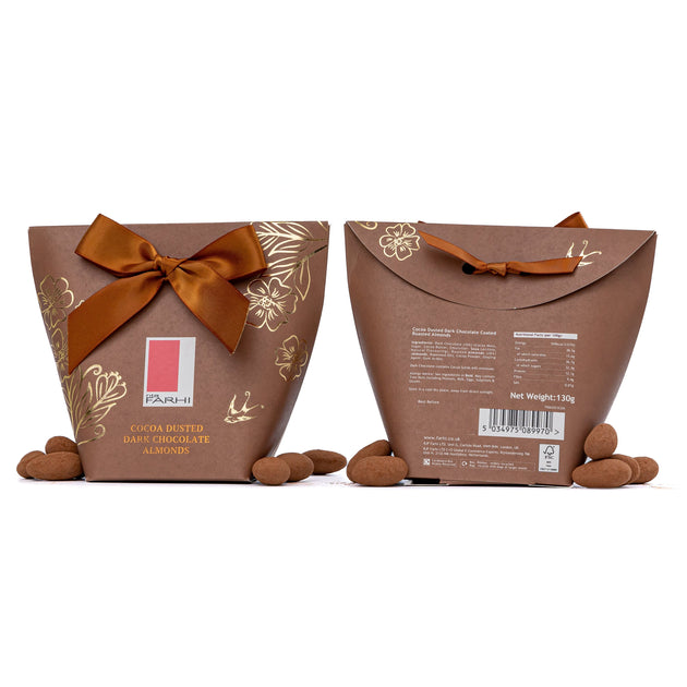 Cocoa Dusted Dark Chocolate Almonds in Bow Box Rita Farhi