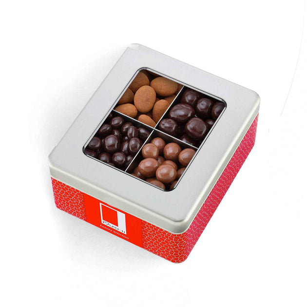Belgian Chocolate Coated Fruit & Nut Gift Tin, Palm Oil Free, 850g