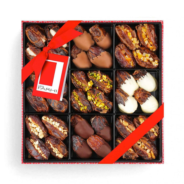 Farhi Choc Dipped & Assorted Fruit & Nut Stuffed Date Gift Box, 720g