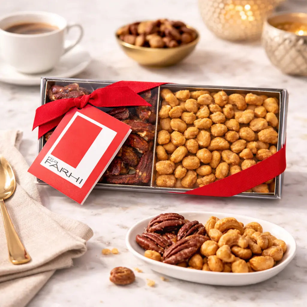 Rita farhi pecan on table with serving bowl 