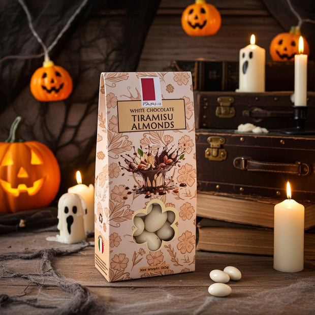 White Chocolate Tiramisu Almonds, Palm Oil Free, 150g Gift Giving Mallow Tree Limited 