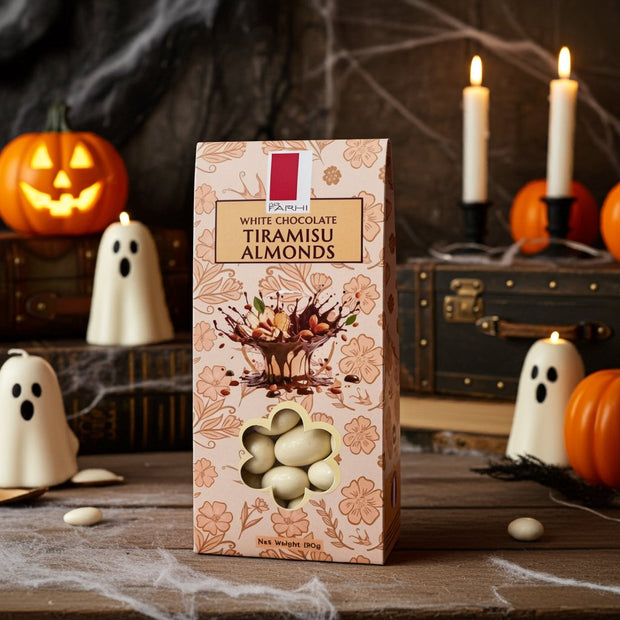 White Chocolate Tiramisu Almonds, Palm Oil Free, 150g Gift Giving Mallow Tree Limited 