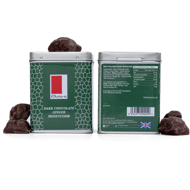 Dark Ginger Honeycomb in Tin, 80g Gift Giving RJF Farhi 