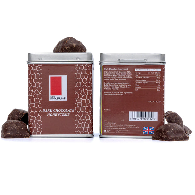 Dark Chocolate Honeycomb in Tin, 80g Gift Giving RJF Farhi 