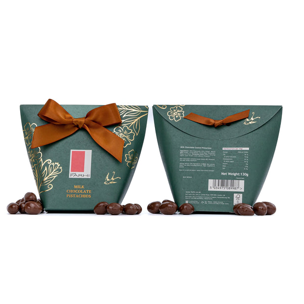 Milk Chocolate Pistachios in Bow Box, 130g
