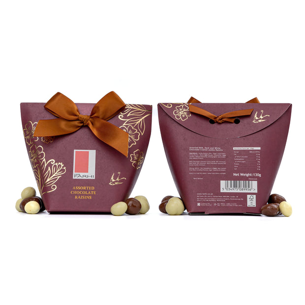 Assorted Chocolate Raisins, 130g Gift Giving RJF Farhi 