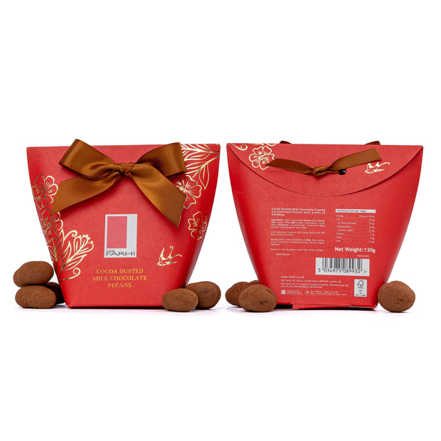 Cocoa Dusted Milk Chocolate Pecans, 130g Gift Giving RJF Farhi 