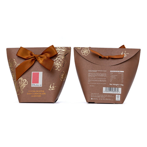 Cocoa Dusted Dark Chocolate Almonds, 130g Gift Giving RJF Farhi 