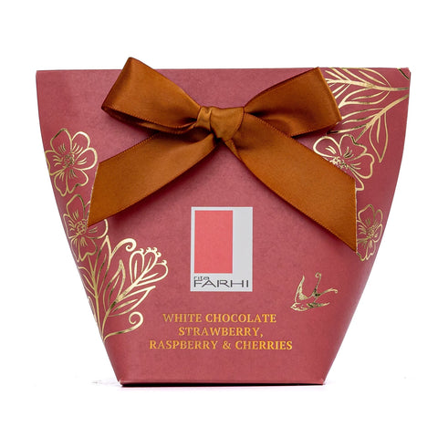 White Chocolate Strawberry, Raspberry & Cherries, 130g Gift Giving RJF Farhi 