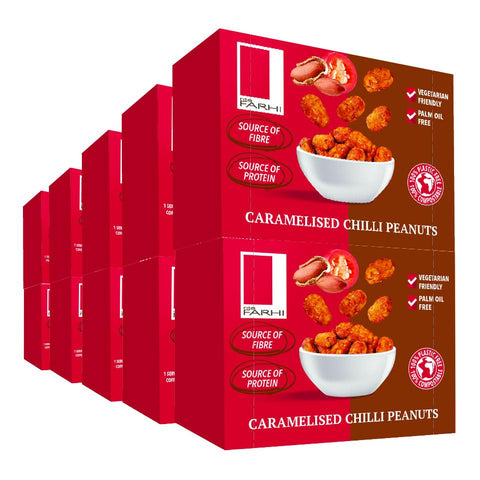 Caramelised Chilli Peanuts in a Snack Box X10 RJF Farhi 