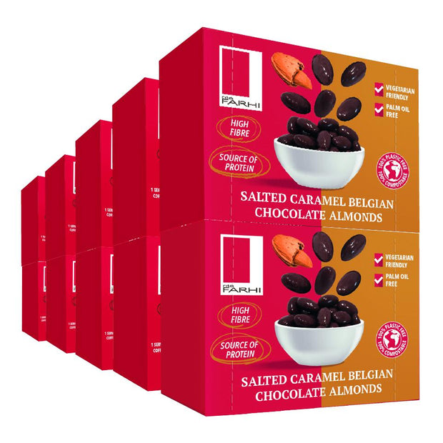 Salted Caramel Chocolate Coated Almonds (Pack of 10 x 55g)
