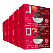 Cocoa Dusted Belgian Milk Chocolate Caramelised Pecans with a Hint of Gianduja in a Snack Box X10 RJF Farhi 