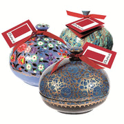 Assorted Chocolate Almonds Handmade Papier Mache Large Bonbonnière 260g Gift Giving Rita Farhi Blue 