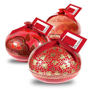 Assorted Chocolate Almonds Handmade Papier Mache Large Bonbonnière 260g Gift Giving Rita Farhi Red 