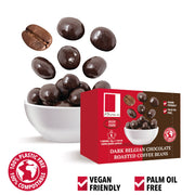 Dark Belgian Chocolate Roasted Coffee Beans in a Snack Box X 10 RJF Farhi 