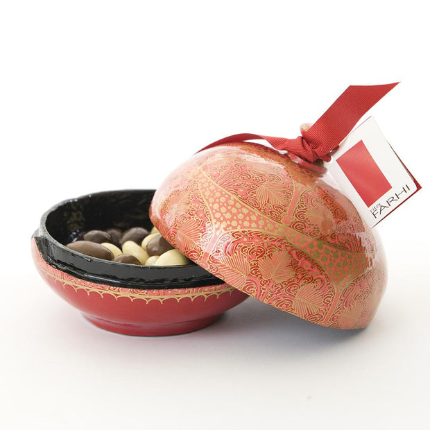 Handmade Bonbonni&egrave;re filled with Assorted Chocolate Coated Raisins, Palm Oil Free, 130g