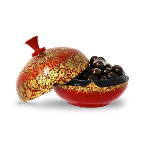 Handmade Bonbonni&egrave;re filled with Dark Chocolate Coated Ginger, Palm Oil Free, 130g