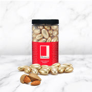 Gold Sugared Almonds in a Gift Jar RJF Farhi 