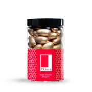 Gold Sugared Almonds Gift Jar Gift Giving RJF Farhi 