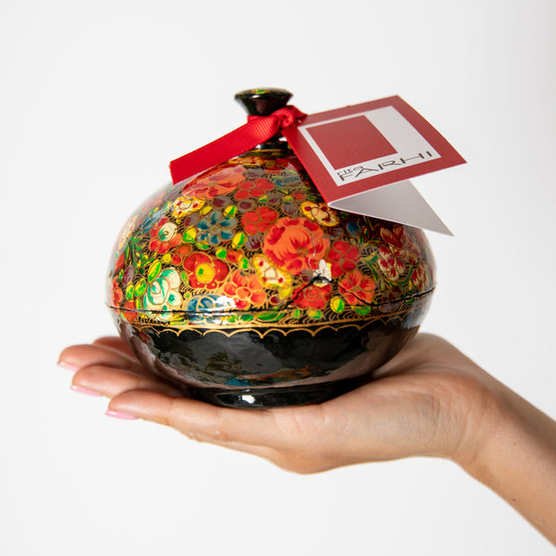 Handmade Bonbonnière Filled With Dark Chocolate Coated Coffee Beans, 130g Gift Giving RJF Farhi 