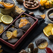 Two Way Dark Belgium Chocolate Dipped Orange and Lemon Gift Box Gift Giving RJF Farhi 