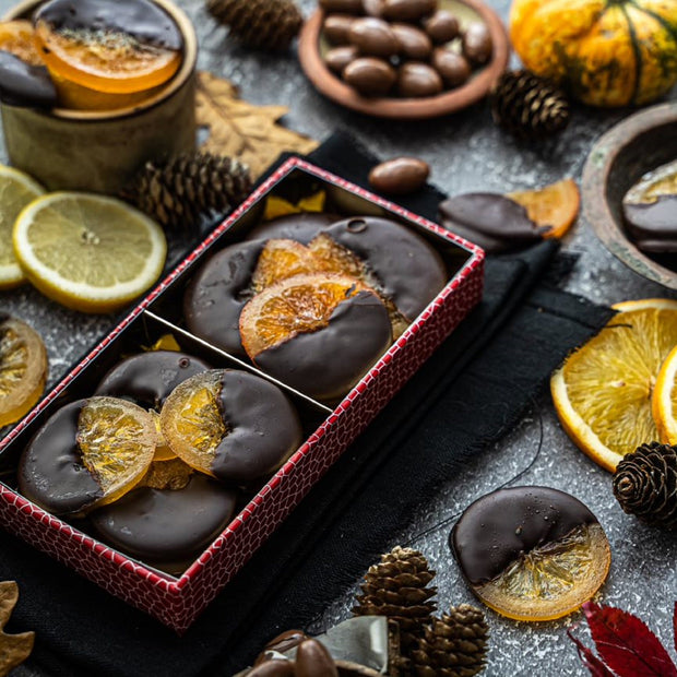 Belgian Dark Chocolate Dipped Candied Orange and Lemon Slices, 188g