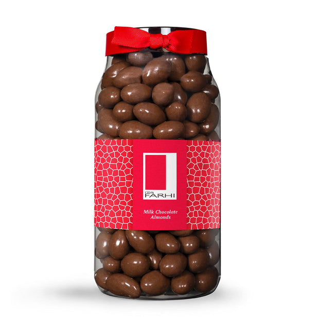 Milk Chocolate Almonds Luxury Gift Jar Gift Giving RJF Farhi 