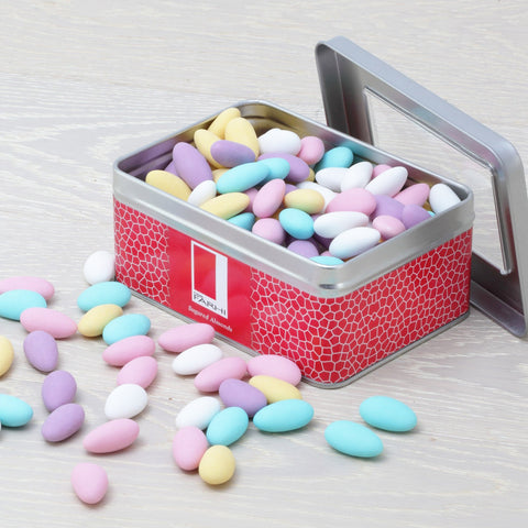 Pastel Colour Sugared Almonds in a Gift Tin RJF Farhi 