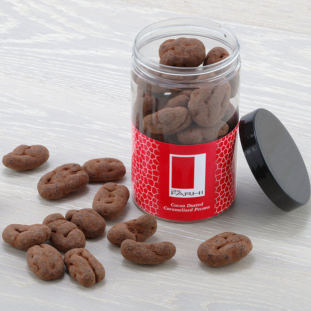 Cocoa Dusted Milk Chocolate Caramelised Pecans with a Hint of Gianduja, Palm Oil Free, 290g