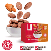 Salted Caramel Belgian Chocolate Coated Almonds in a Snack Box X 10 Pack - Vegetarian Friendly