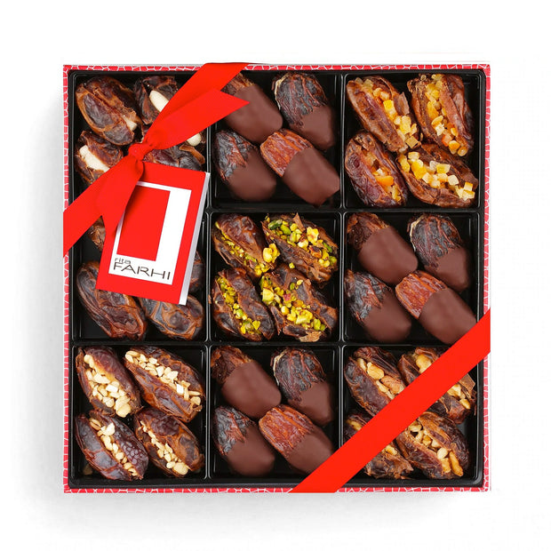 Vegan Luxury Chocolate Dipped &amp; Assorted Fruit and Nut Stuffed Date Selection, 720g