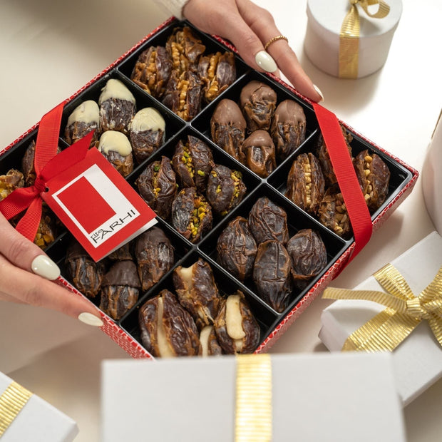 Belgium Chocolate Coated and Filled Date Selection Gift Box Gift Giving RJF Farhi 