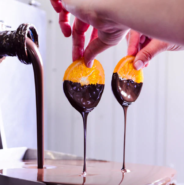 Dark Belgian Chocolate Dipped Orange Slices Gift Giving RJF Farhi 