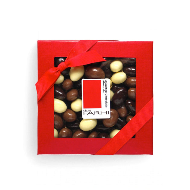 Assorted Chocolate Coated Almonds Luxury Gift Box, Palm Oil Free, 210g Rita Farhi