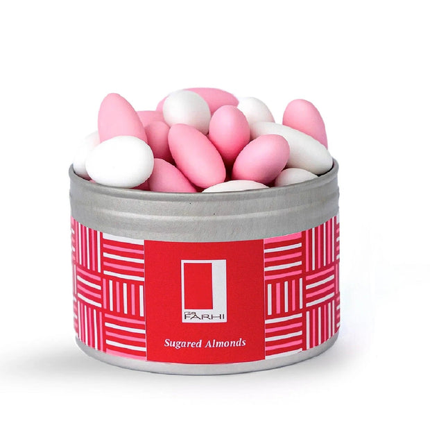 Pastel Pink and White Sugared Almonds Gift Tin Gift Giving RJF Farhi 